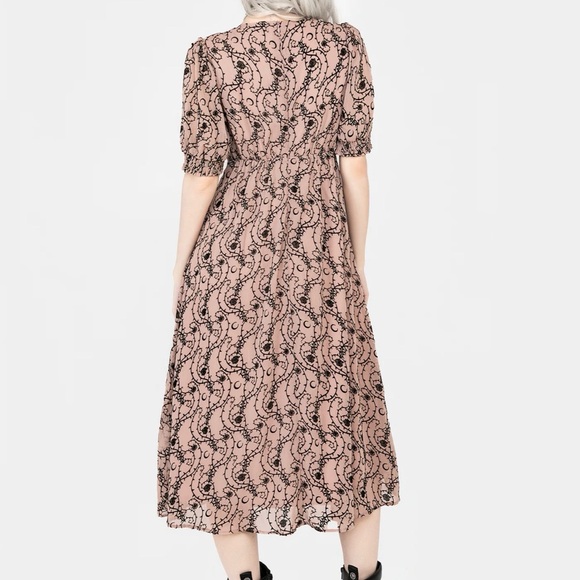 NWT DISTURBIA Rosethorn Corset Midi Dress - Picture 2 of 8